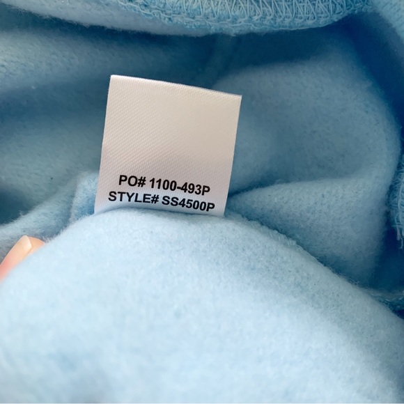 Dream Smile Pullover Drawstring Hoodie with Pocket in Light Blue Men’s Large - Picture 7 of 8